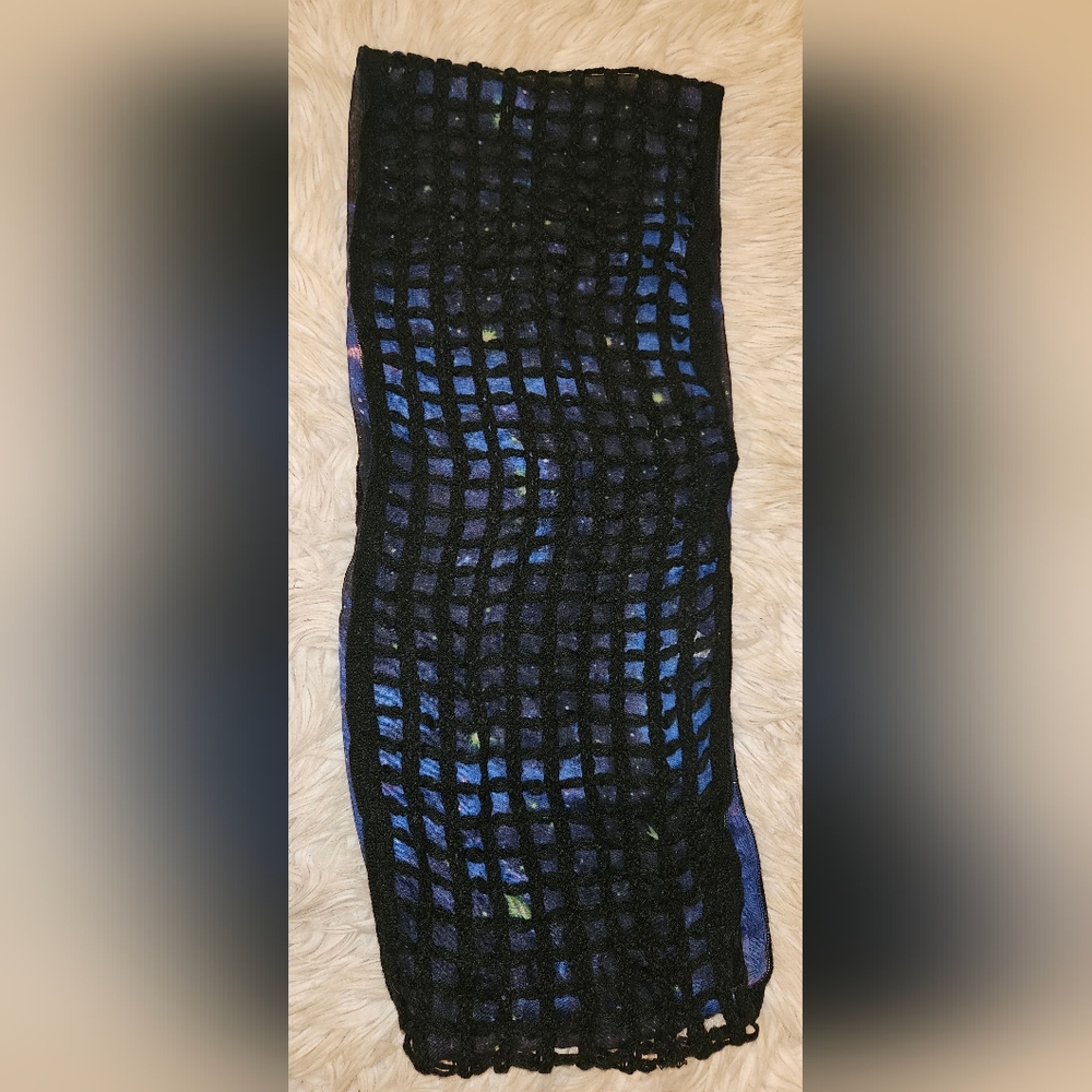 Galaxy Knit Mesh Infinity Scarf